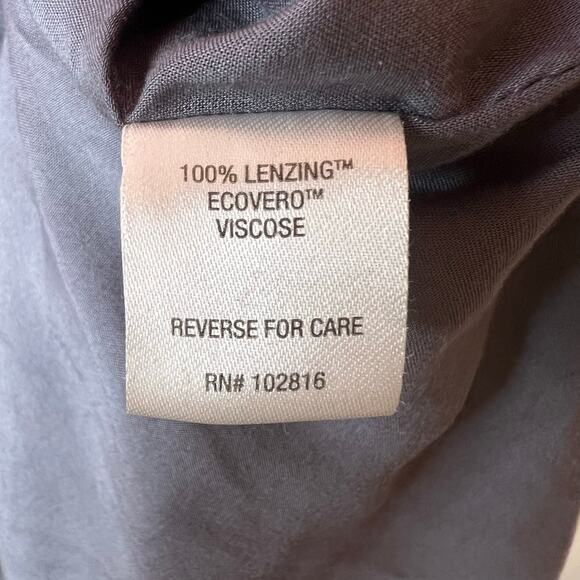 GARNET HILL Ambrose Crêpe Dress Floral Print Midi Length Women's Size Large - Picture 16 of 16